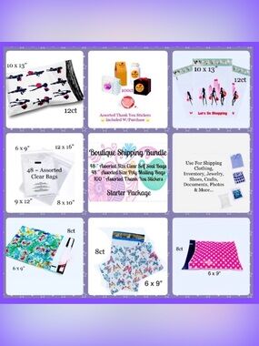 Boutique Shipping Cello~Poly Bag’s Bundle 196pc starter package⭐️100~Stickers 🆕